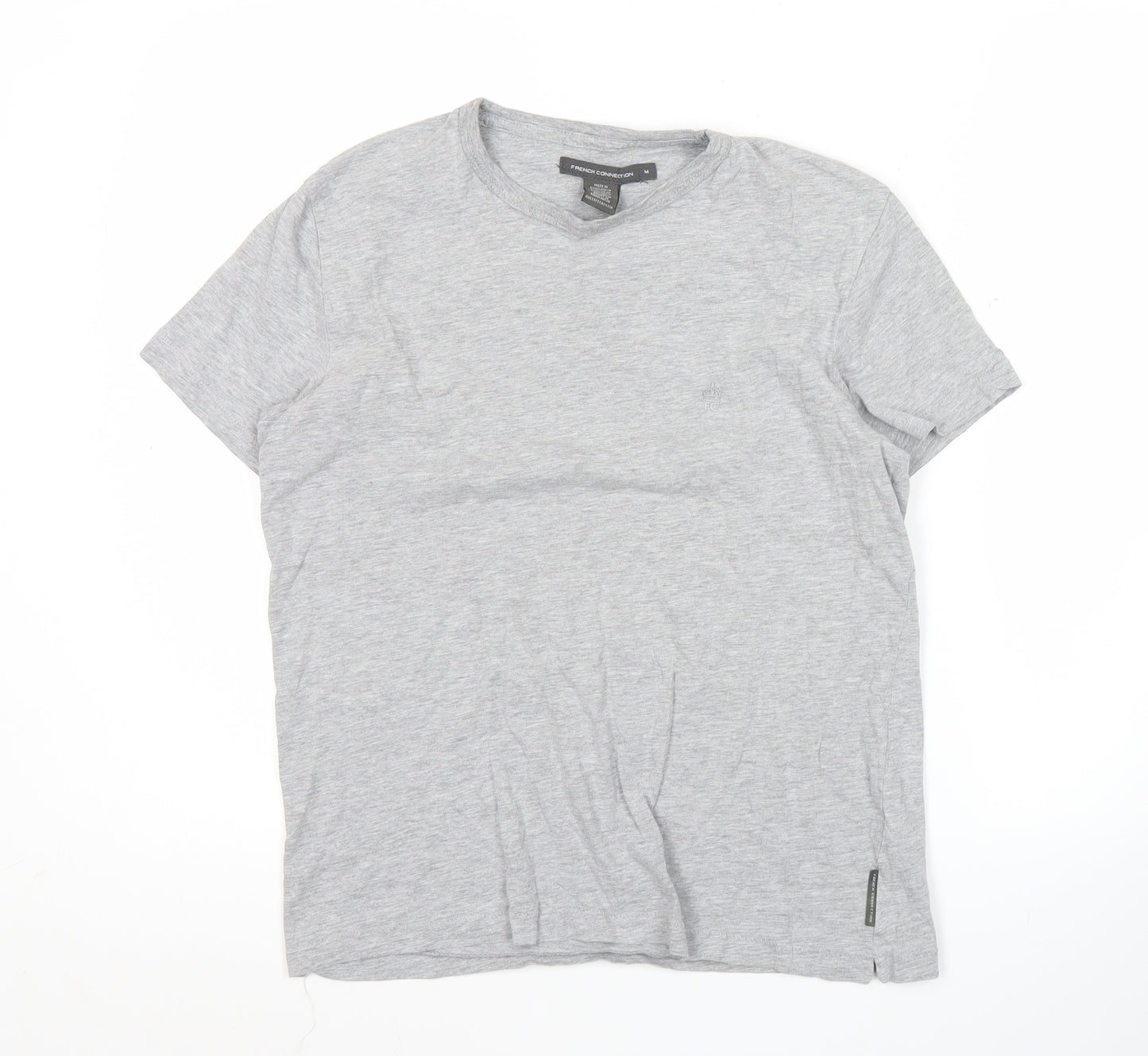 French Connection Men’s Grey Crew Neck Regular Fit T-Shirt M