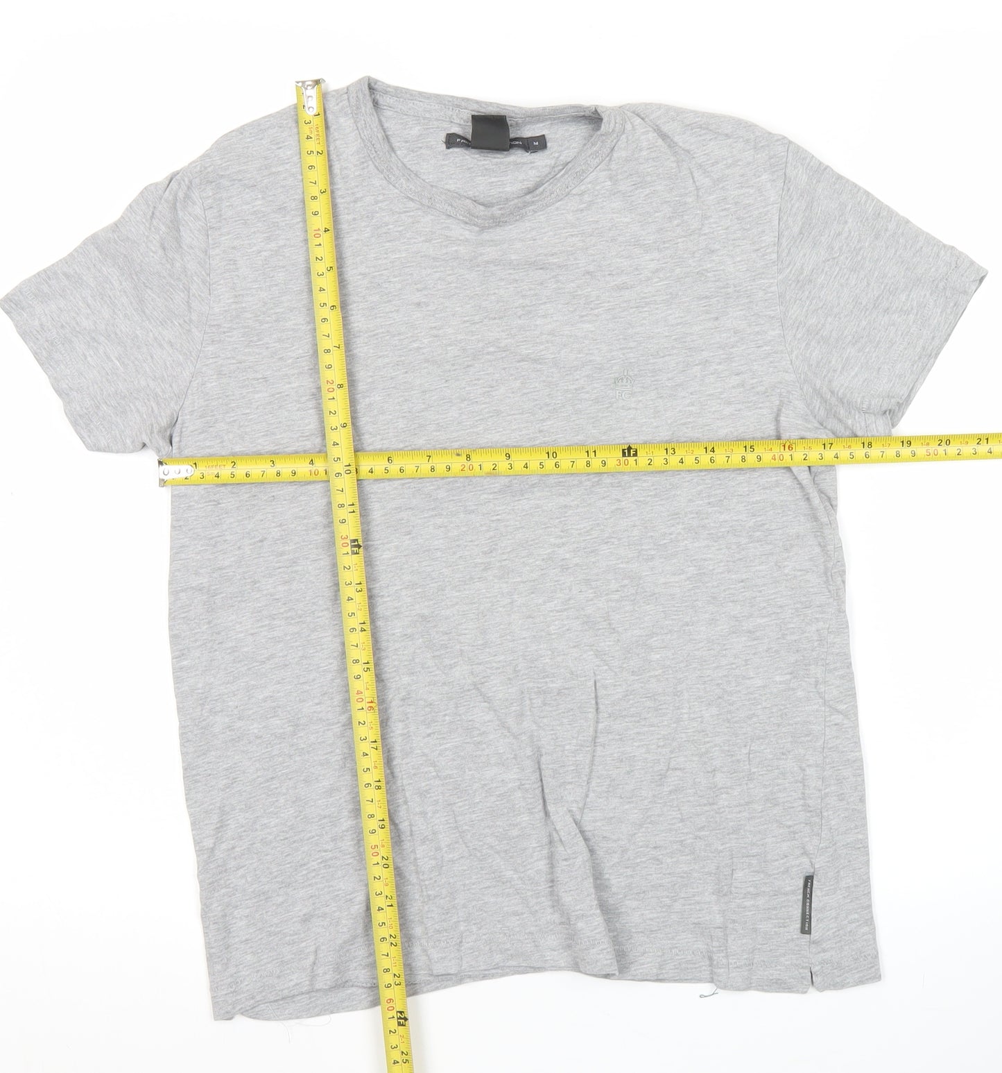 French Connection Men’s Grey Crew Neck Regular Fit T-Shirt M