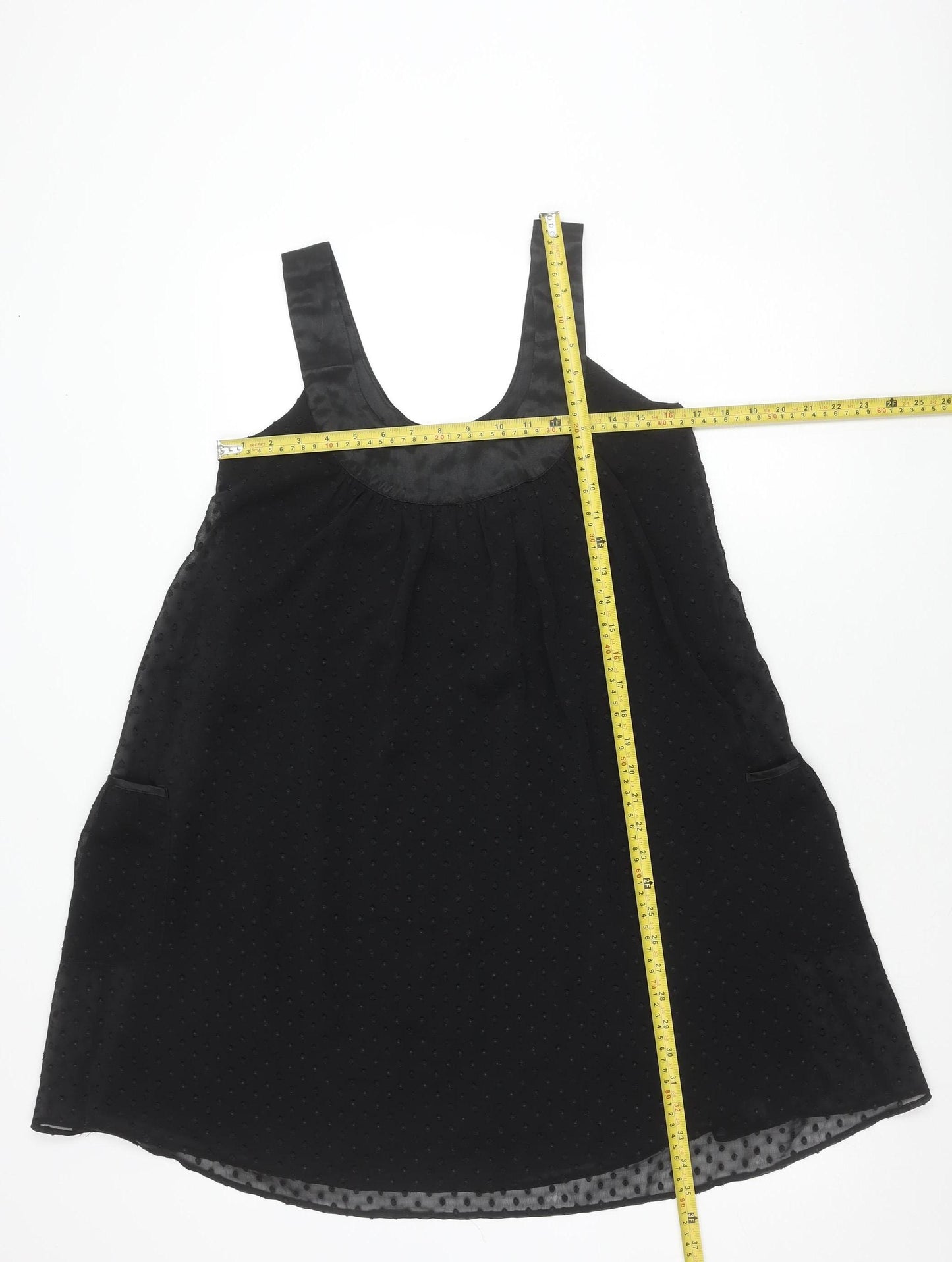 Miss Selfridge Womens Black Size 8 Halter Chiffon Blouse