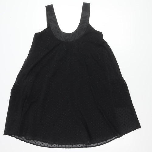 Miss Selfridge Womens Black Size 8 Halter Chiffon Blouse