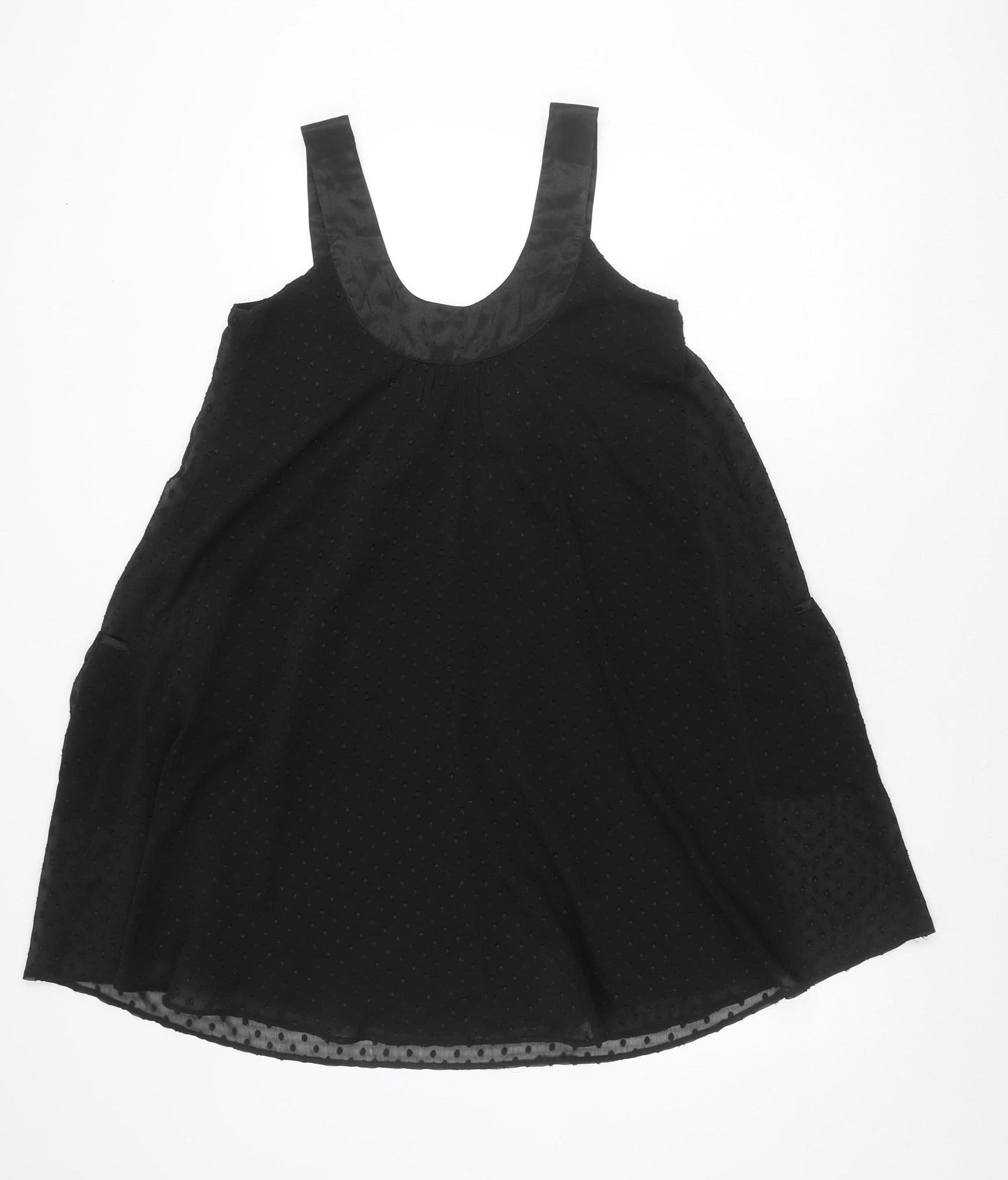 Miss Selfridge Womens Black Size 8 Halter Chiffon Blouse