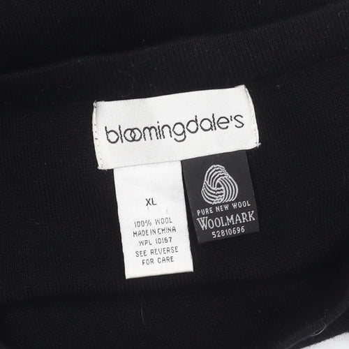 Bloomingdale's Women Black Wool Pencil Skirt XL Workwear Business