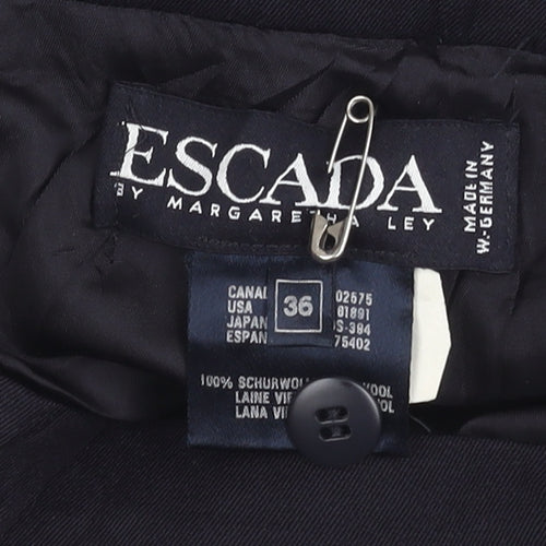 Escada Women’s Black Wool Beaded Pencil Skirt Size 8