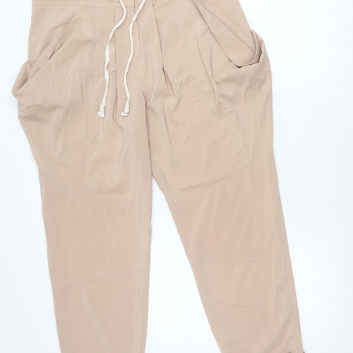 ASOS Women’s Beige Jogger Trousers Size 14 Polyester Elastane
