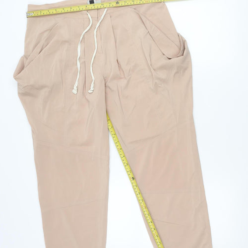 ASOS Women’s Beige Jogger Trousers Size 14 Polyester Elastane