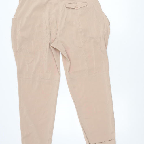 ASOS Women’s Beige Jogger Trousers Size 14 Polyester Elastane