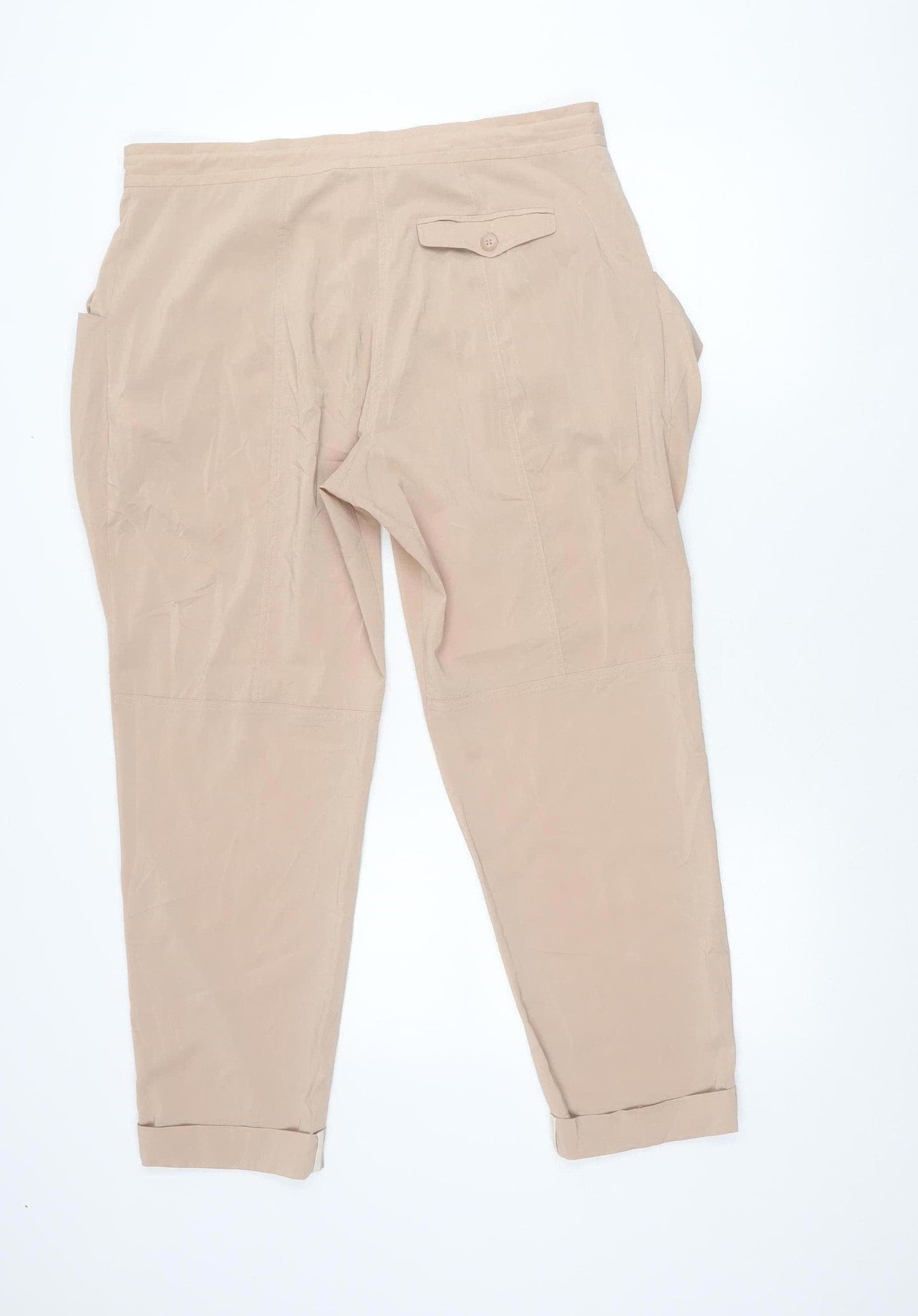 ASOS Women’s Beige Jogger Trousers Size 14 Polyester Elastane