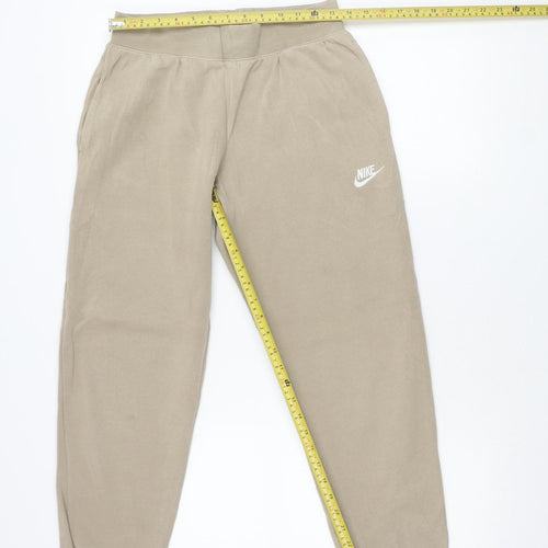 Nike Boys Beige XL Jogger Sweatpants Elastic Waist Tapered Fleece