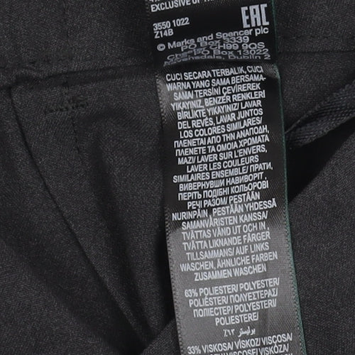 Marks and Spencer Mens Charcoal Grey Regular Fit Dress Pants Size 20
