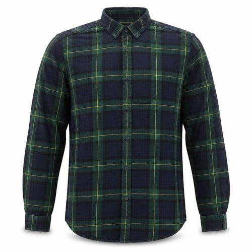 Zara Men’s Blue Green Plaid Button-Up Shirt Size S Relaxed Fit