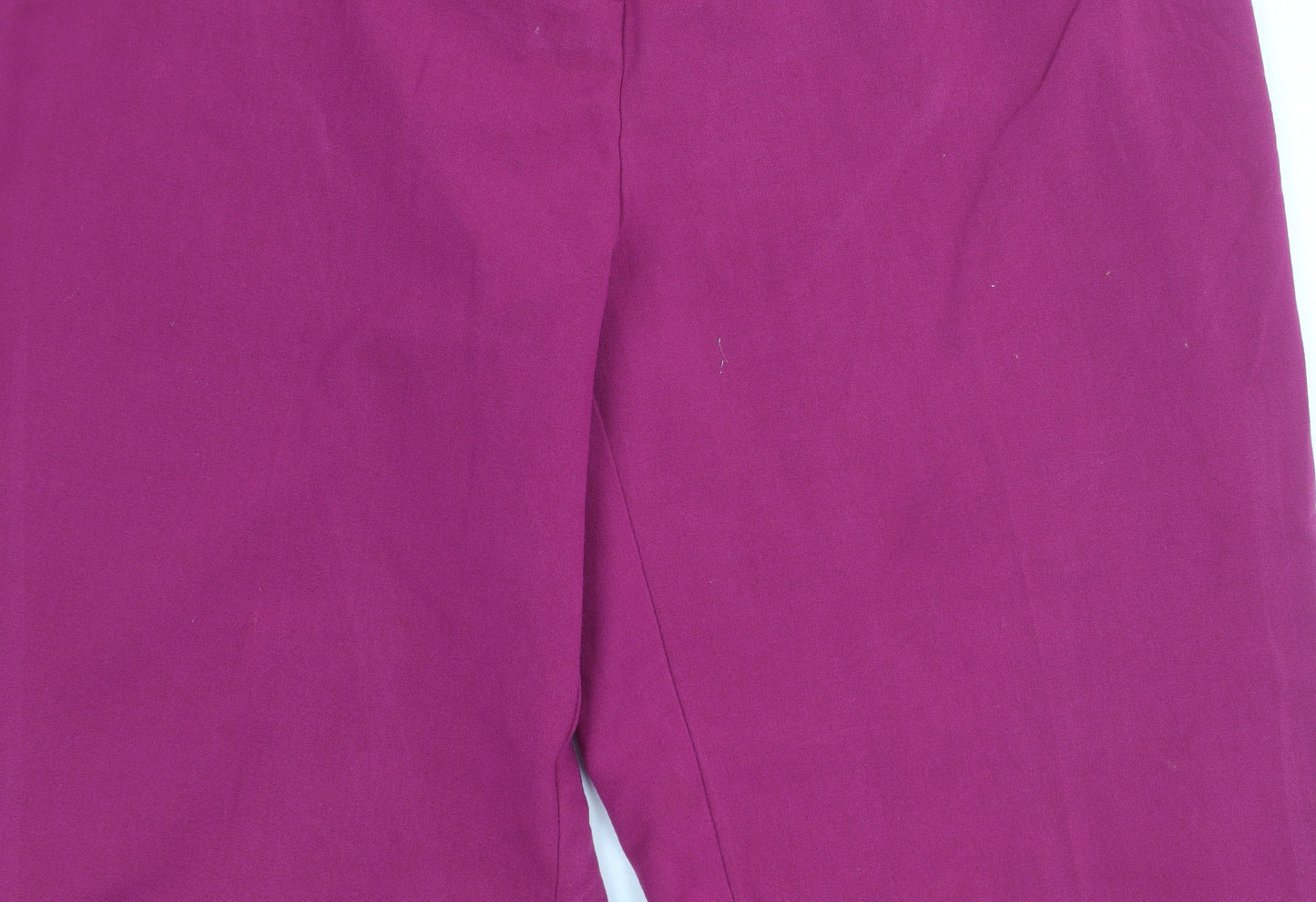 Damart Womens Purple Size 12 Straight Leg Elastic Waist Trousers