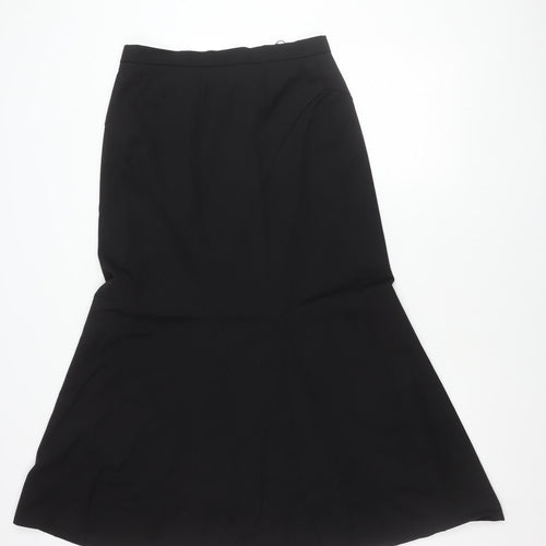 Basler Women Black Size 12 Pencil Skirt Knee Length Workwear