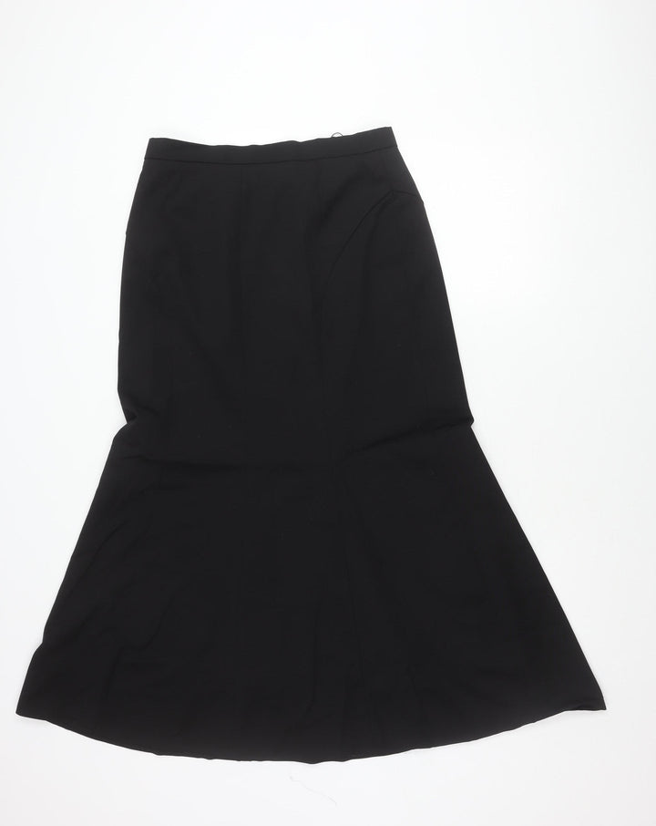 Basler Women Black Size 12 Pencil Skirt Knee Length Workwear
