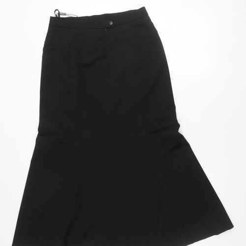 Basler Women Black Size 12 Pencil Skirt Knee Length Workwear