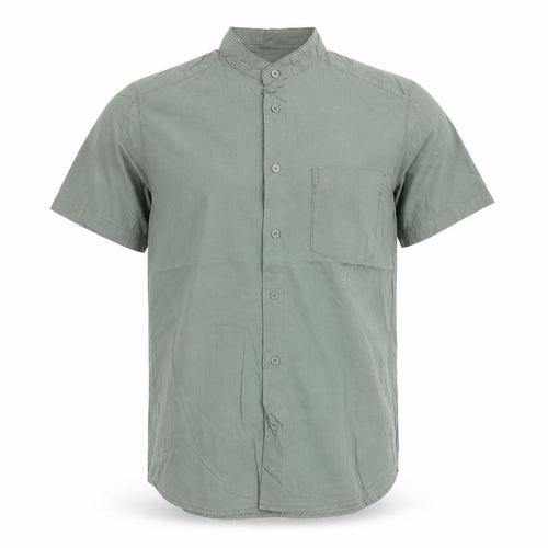 Diesel Men's Green M Regular Fit Short Sleeve Cotton Button-Up Shirt