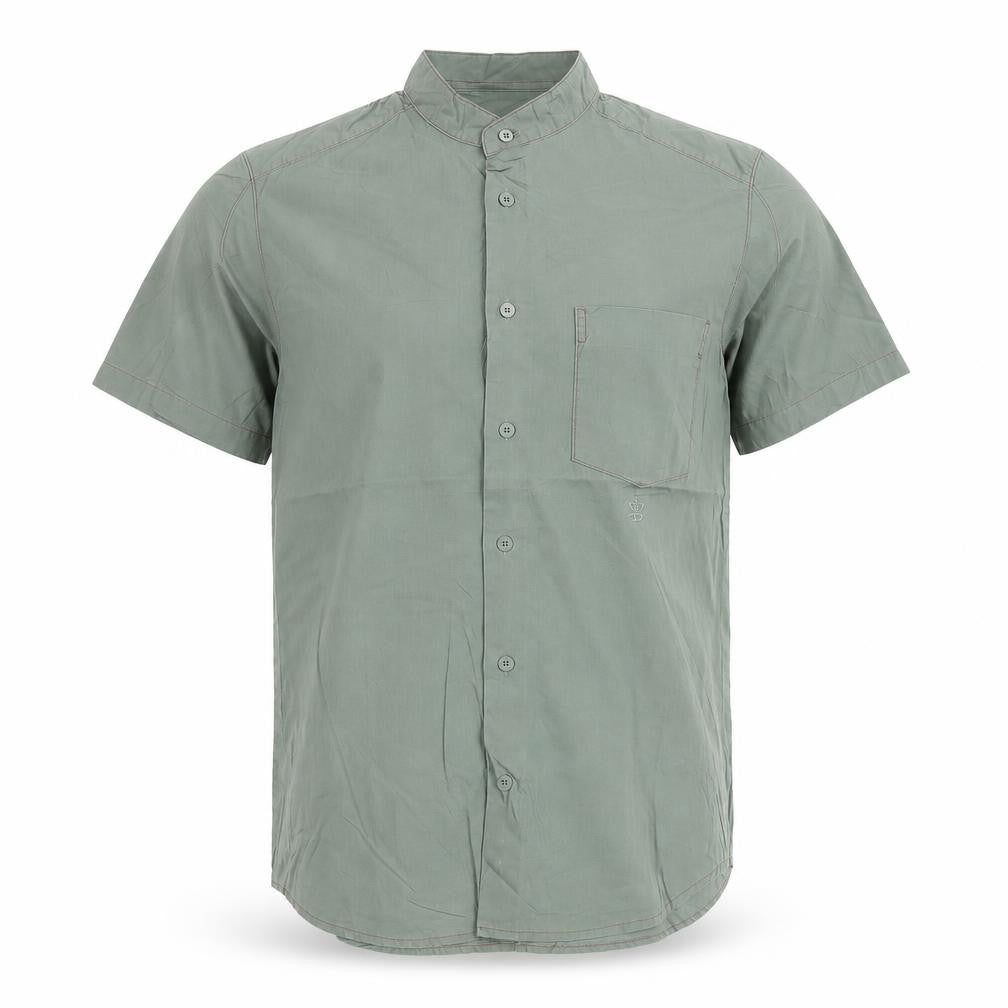 Diesel Men's Green M Regular Fit Short Sleeve Cotton Button-Up Shirt
