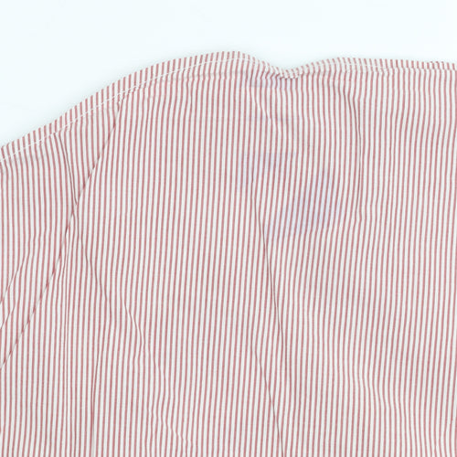 Gap Men’s Red Striped Cotton Button-Up Shirt Size M Regular Fit