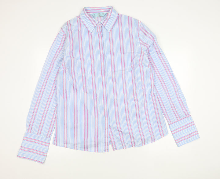 Hawes & Curtis Men’s Blue Striped Long Sleeve Shirt Size 20