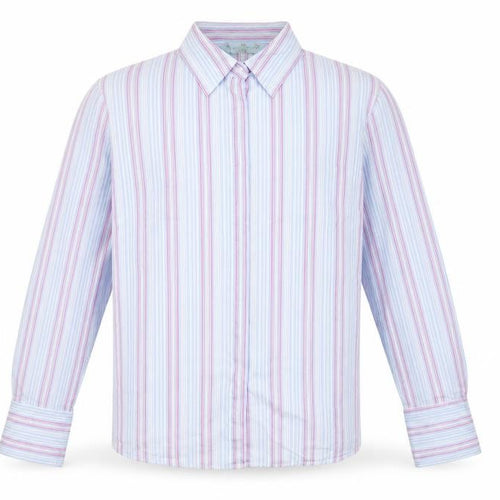 Hawes & Curtis Men’s Blue Striped Long Sleeve Shirt Size 20