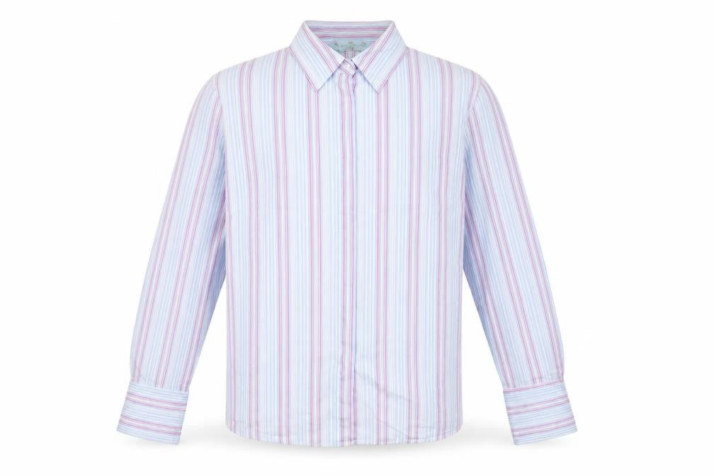 Hawes & Curtis Men’s Blue Striped Long Sleeve Shirt Size 20