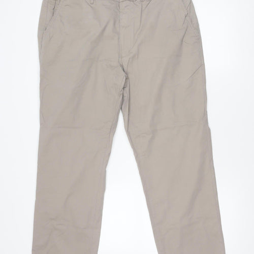 Marks and Spencer Blue Harbour Beige Chino Trousers Unisex Adults Size 20 Regular Straight Leg