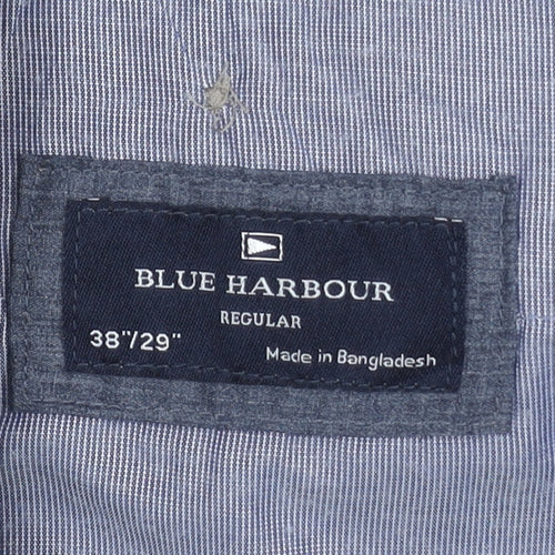 Marks and Spencer Blue Harbour Beige Chino Trousers Unisex Adults Size 20 Regular Straight Leg