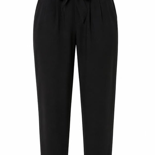 Lipsy Women’s Black Size 8 Paperbag Trousers with Belted Tie Waist
