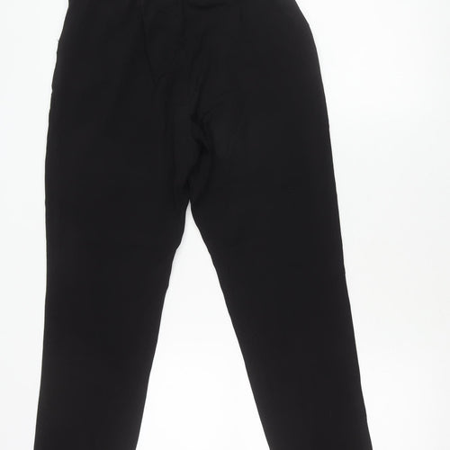Lipsy Women’s Black Size 8 Paperbag Trousers with Belted Tie Waist