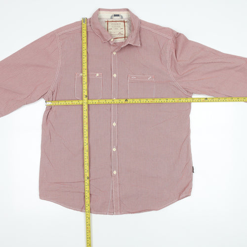 St George by Duffer Mens Red Check Long Sleeve Shirt Size L
