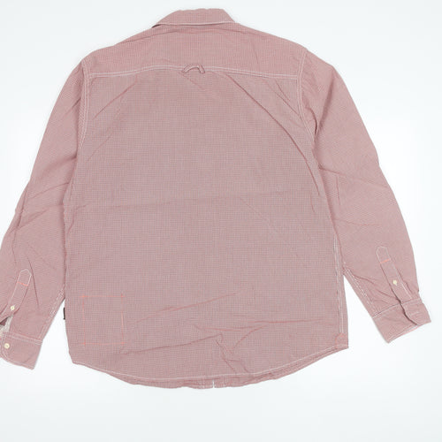 St George by Duffer Mens Red Check Long Sleeve Shirt Size L