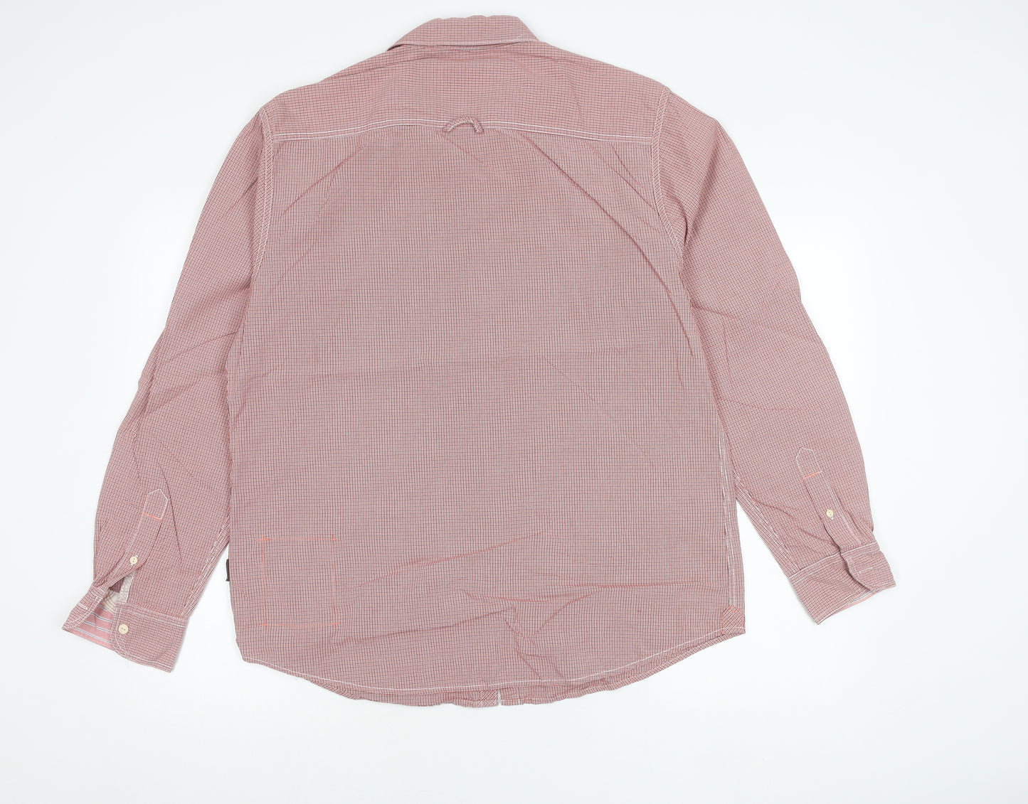 St George by Duffer Mens Red Check Long Sleeve Shirt Size L