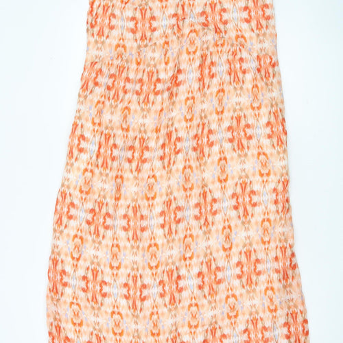 Marks and Spencer Per Una Women’s Orange Shift Dress Size 8 Boho Summer