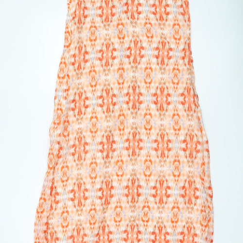 Marks and Spencer Per Una Women’s Orange Shift Dress Size 8 Boho Summer