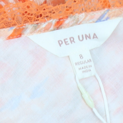 Marks and Spencer Per Una Women’s Orange Shift Dress Size 8 Boho Summer