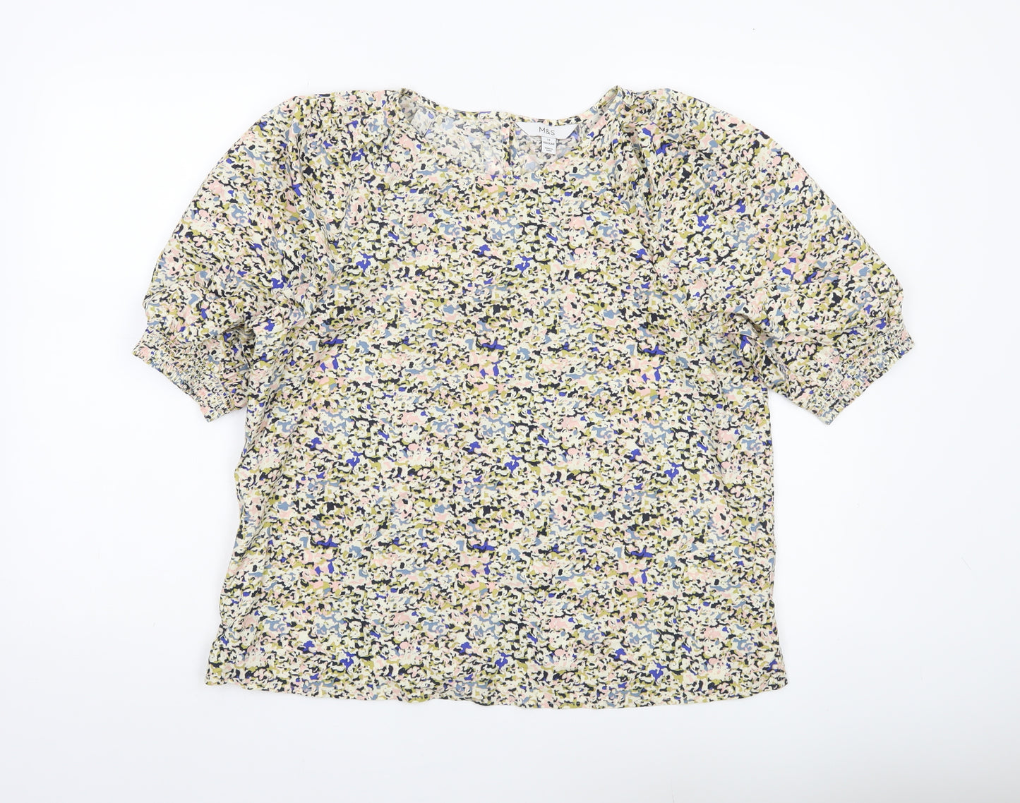 Marks and Spencer Womens Multicoloured Floral Tunic Blouse Size 14