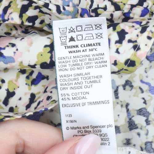 Marks and Spencer Womens Multicoloured Floral Tunic Blouse Size 14