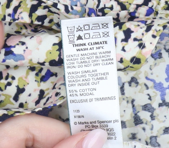 Marks and Spencer Womens Multicoloured Floral Tunic Blouse Size 14