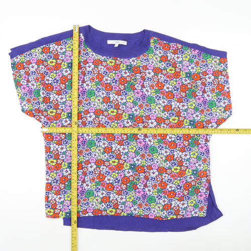 Next Women’s Multicoloured Floral T-Shirt Size 12 Modal Blend