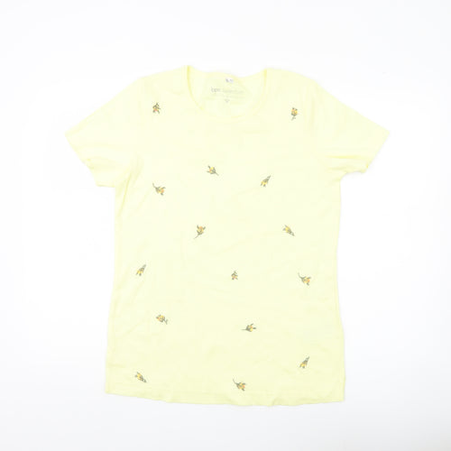bpc Selection Women’s Yellow Floral Cotton T-Shirt Size 14