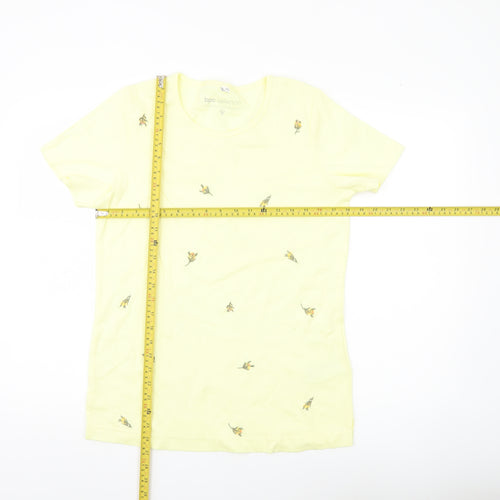 bpc Selection Women’s Yellow Floral Cotton T-Shirt Size 14