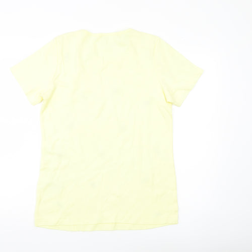 bpc Selection Women’s Yellow Floral Cotton T-Shirt Size 14