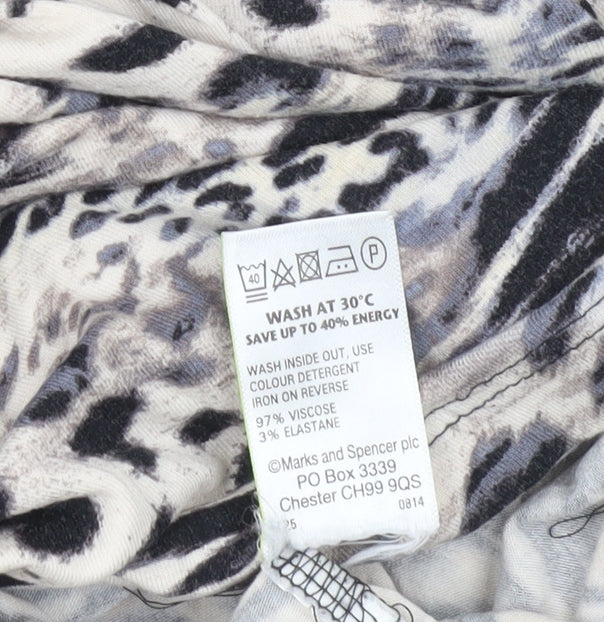 Marks and Spencer Women’s Multicoloured Animal Print Tunic Blouse UK 20