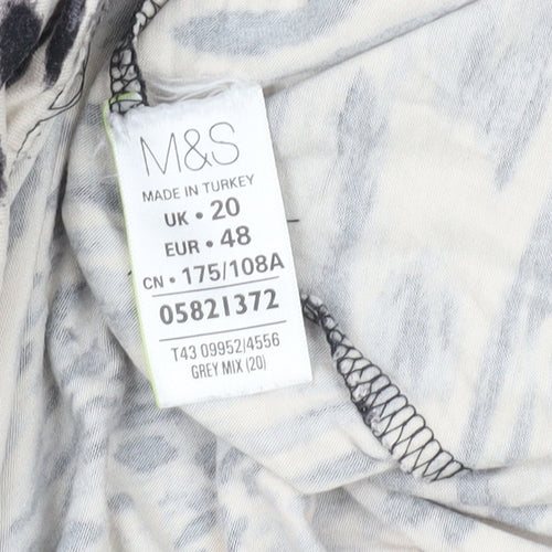 Marks and Spencer Women’s Multicoloured Animal Print Tunic Blouse UK 20