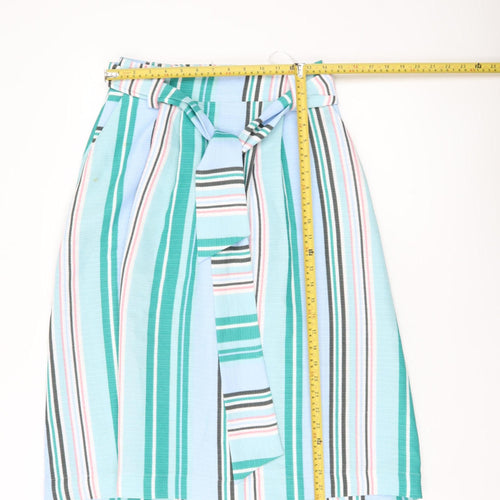 Oasis Women’s Multicoloured Stripe A-Line Knee Length Skirt Size 8