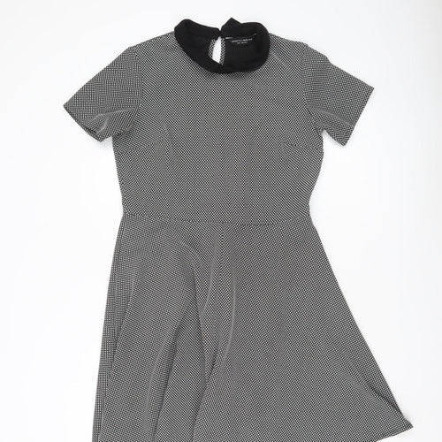 Dorothy Perkins Women’s Black Collared Skater Dress Size 14