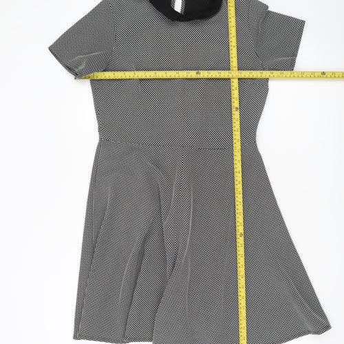 Dorothy Perkins Women’s Black Collared Skater Dress Size 14