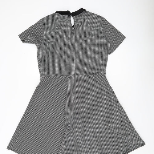 Dorothy Perkins Women’s Black Collared Skater Dress Size 14