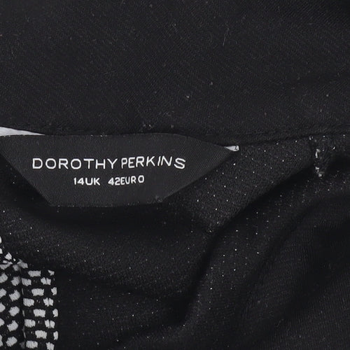 Dorothy Perkins Women’s Black Collared Skater Dress Size 14