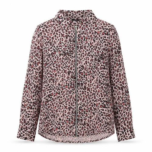 Klass Women’s Pink Animal Print Button-Up Blouse Size 10