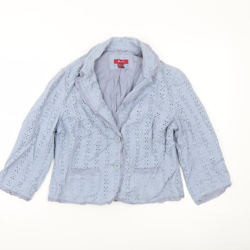 Monsoon Women’s Blue Cotton Blazer Jacket Size 14 UK